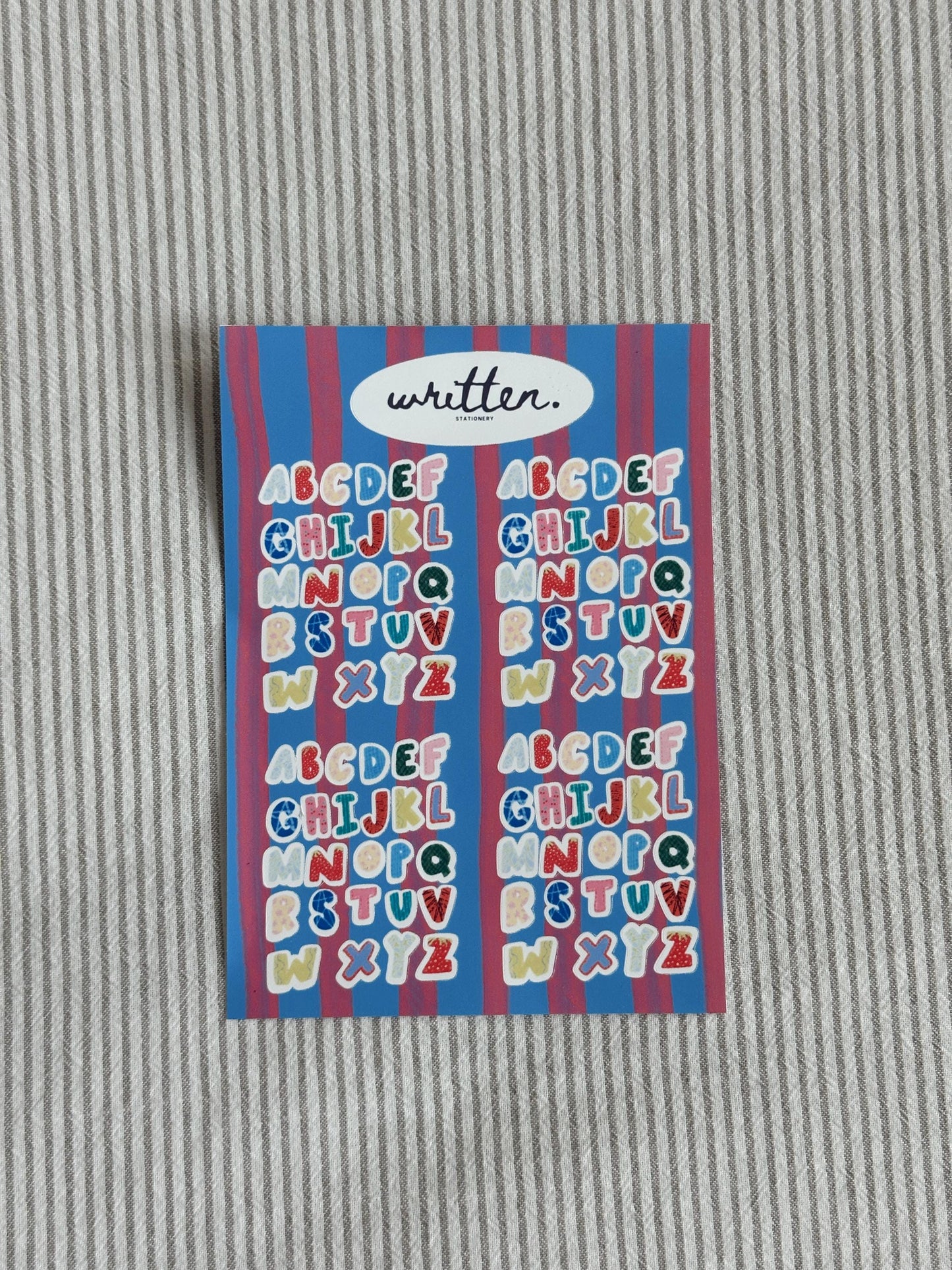 Colorful Alphabet Sticker Sheets