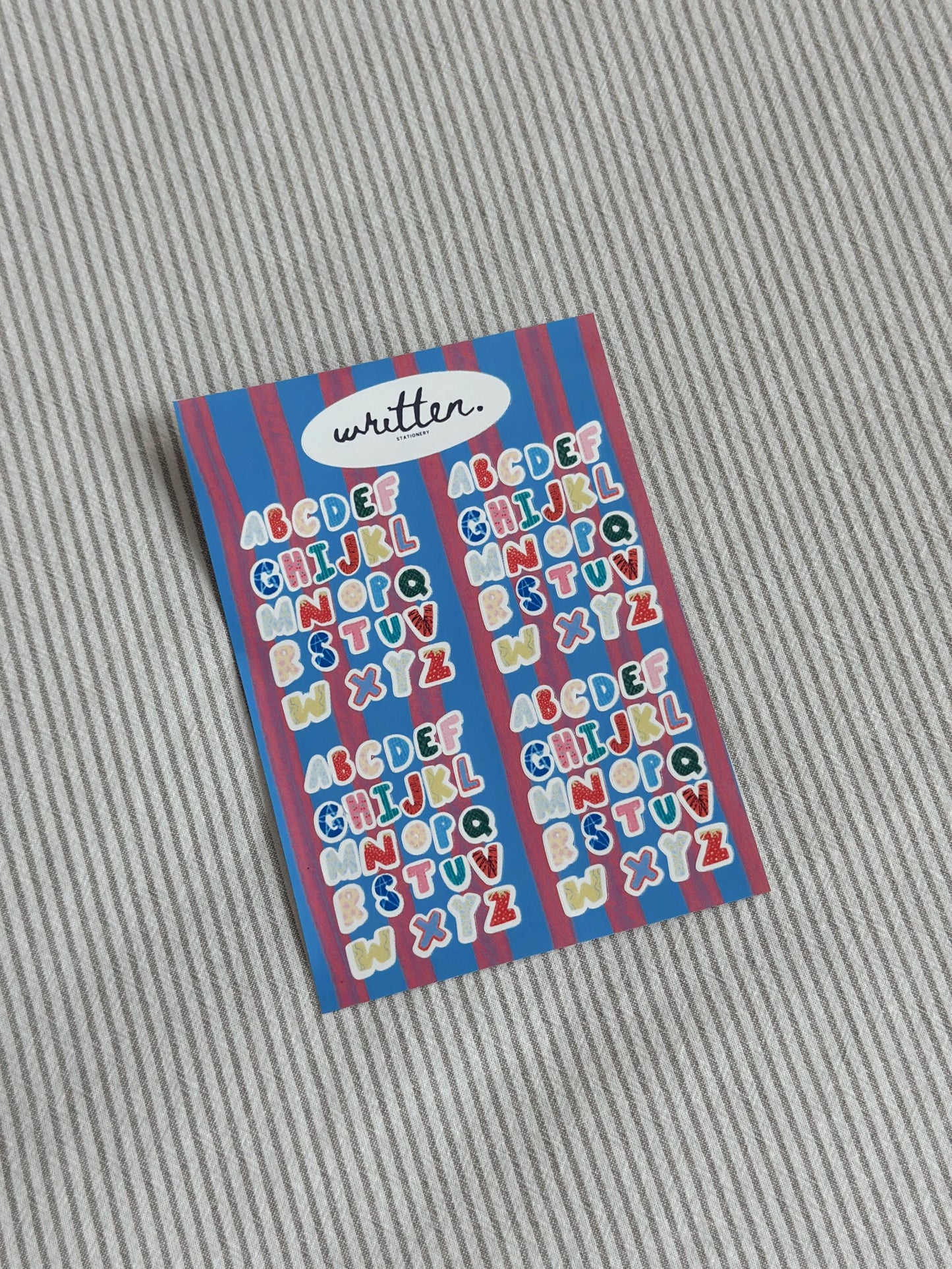 Colorful Alphabet Sticker Sheets