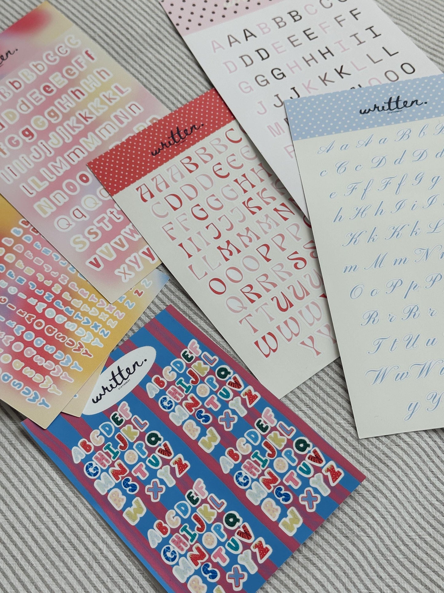 Colorful Alphabet Sticker Sheets