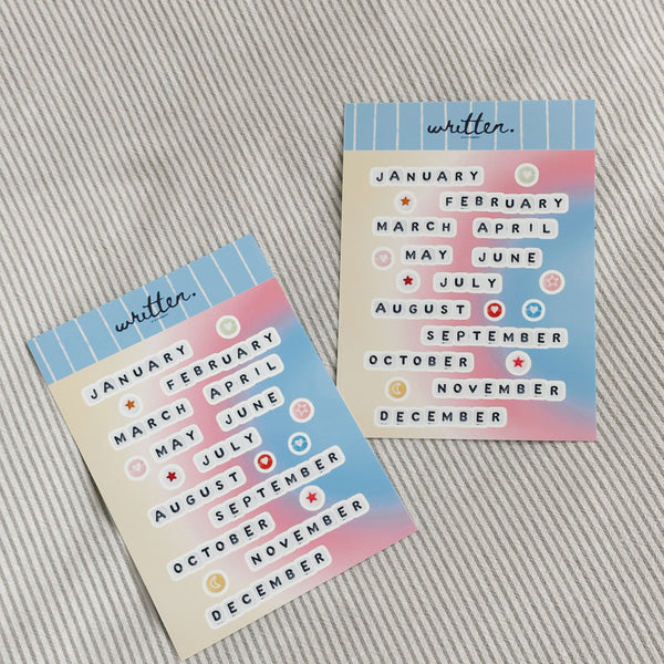Month Bead Stickers