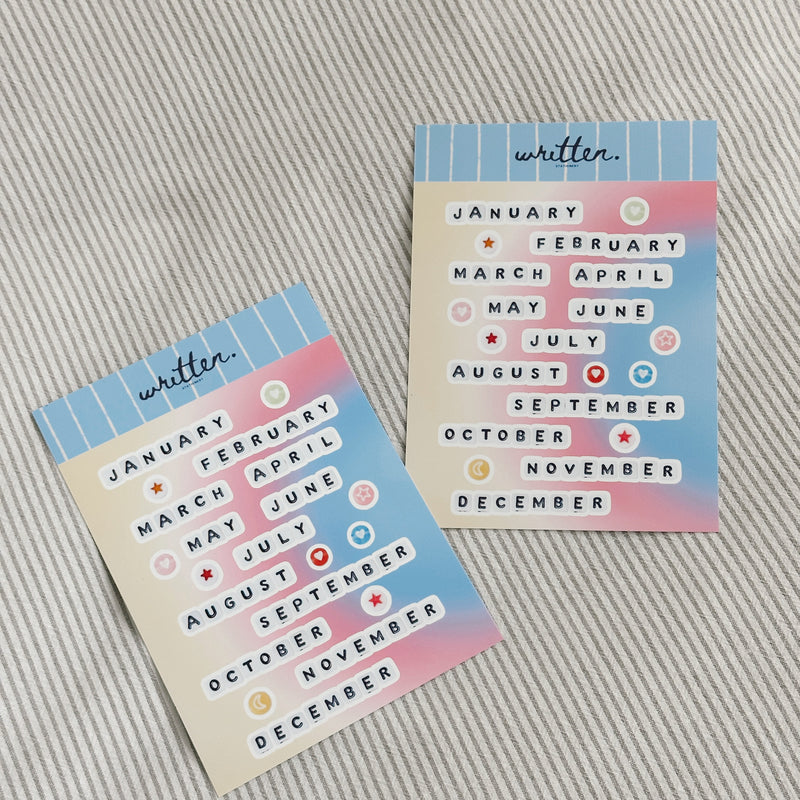 Month Bead Stickers