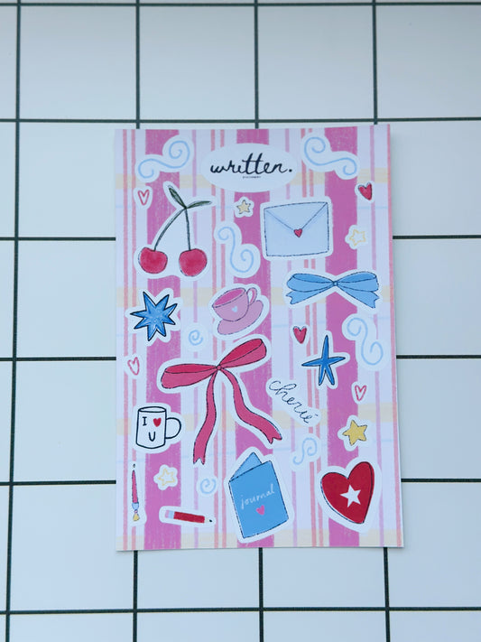 Whimsical Cherry Sticker Sheet