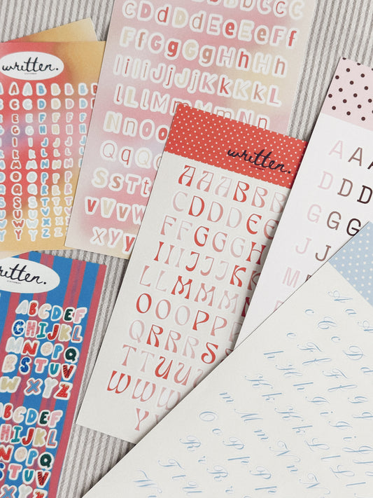 Lettering Stickers (4 pc)