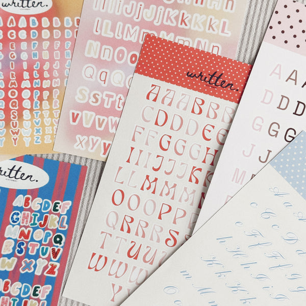 Lettering Stickers (4 pc)
