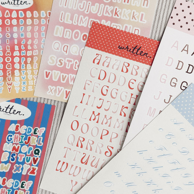 Lettering Stickers (4 pc)