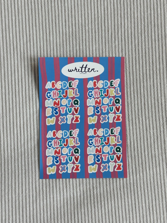 Colorful Alphabet Sticker Sheets