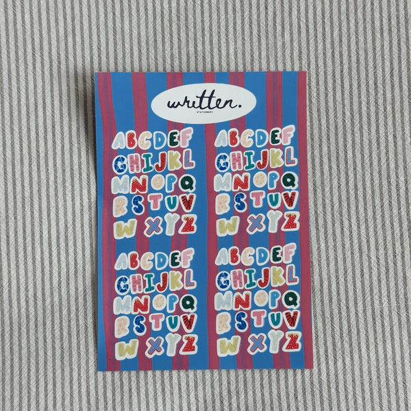 Colorful Alphabet Sticker Sheets
