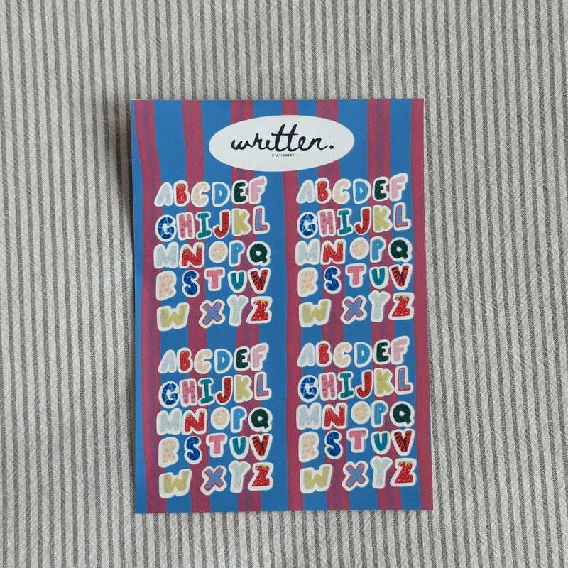 Colorful Alphabet Sticker Sheets