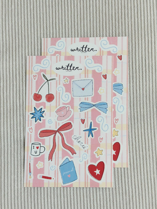 Whimsical Cherry Sticker Sheet